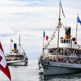 Six des huit bateaux Belle-Epoque de la CGN ne sont plus en mesure de naviguer actuellement. KEYSTONE/JEAN-CHRISTOPHE BOTT